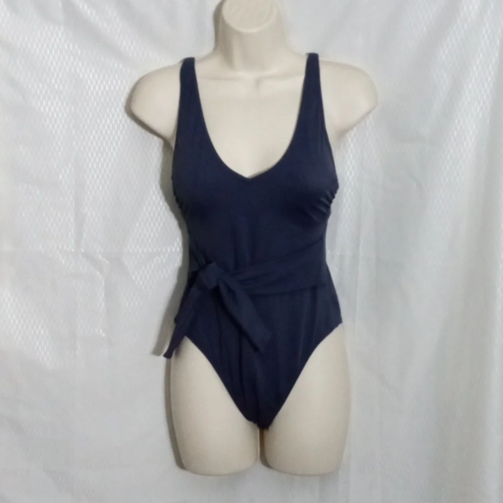 Shade Shore Women's One Piece Swimwear, S 4-6, Navy, NWT